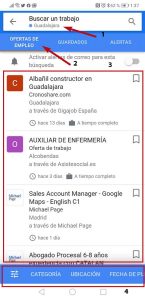 Buscador de trabajo de Google