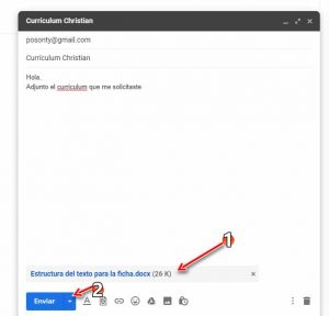 Enviar currículum desde Gmail